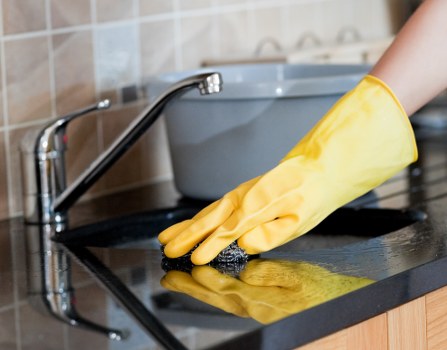 Eco-friendly cleaning products used for patio maintenance